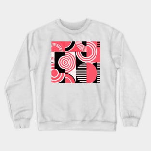 Pink Geometric Abstract Crewneck Sweatshirt